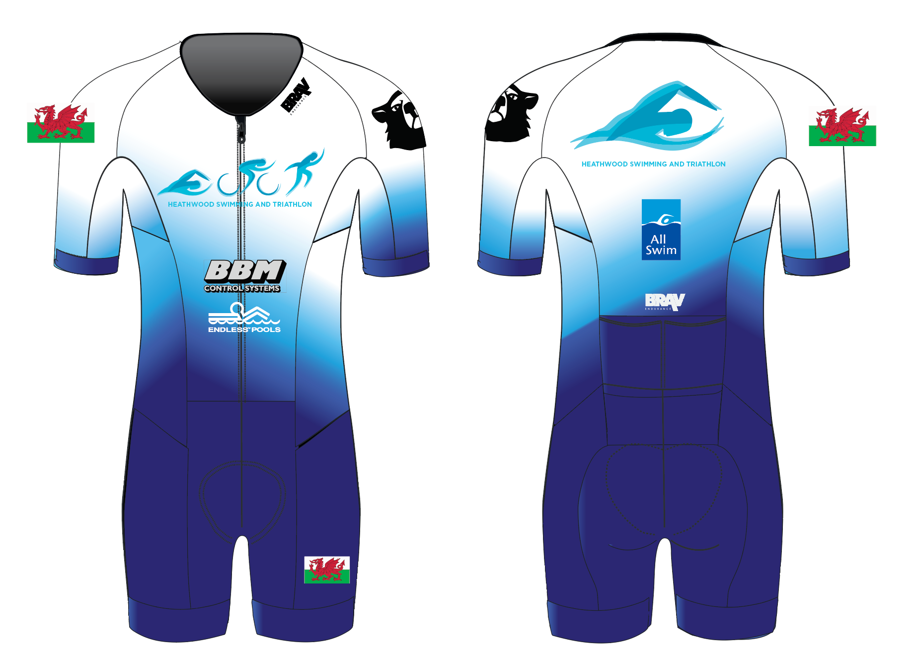 Heathwood Tri Suit (white version) (UK STOCK)