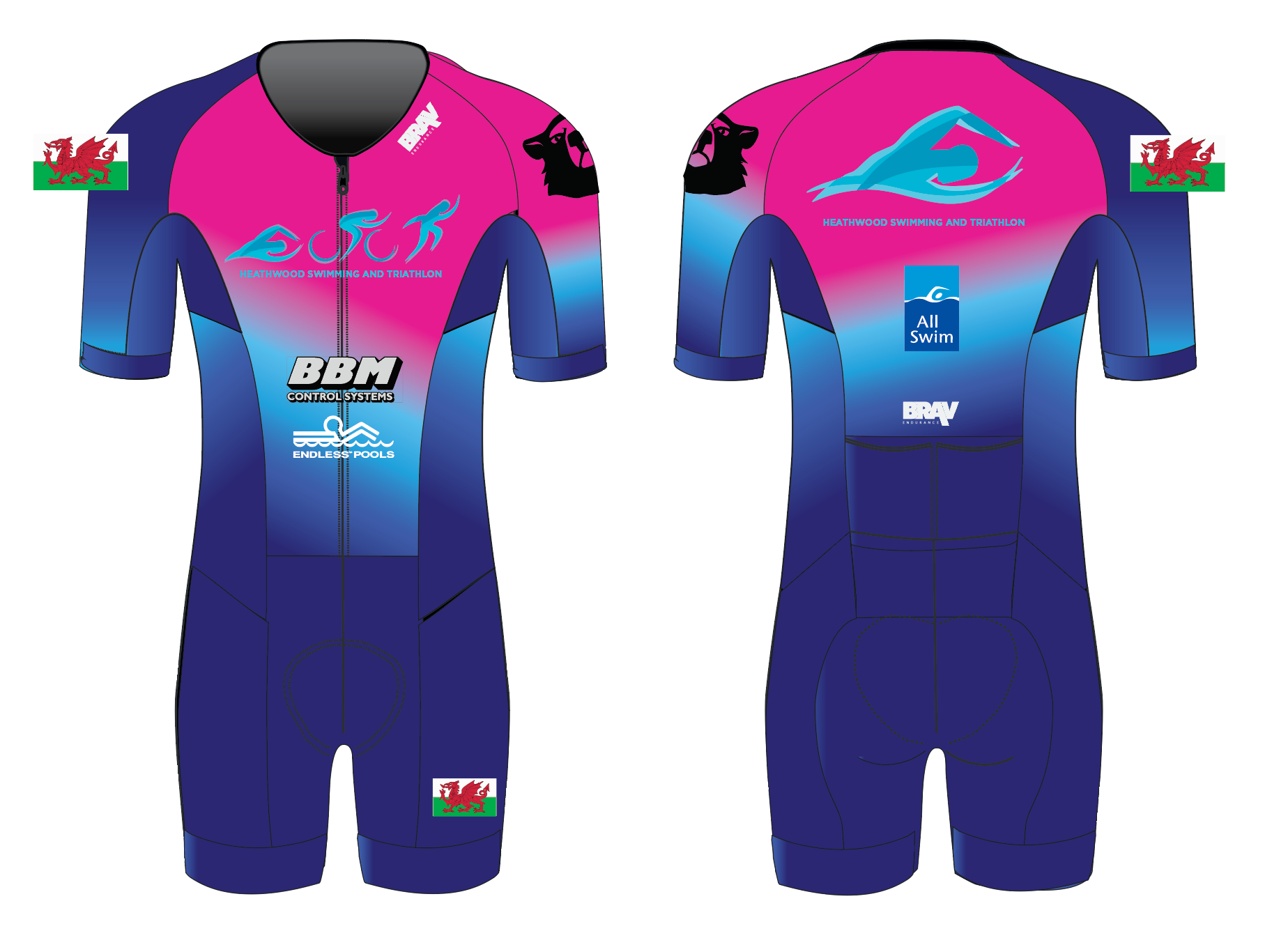 Heathwood Tri Suit (Pink version) (UK STOCK)