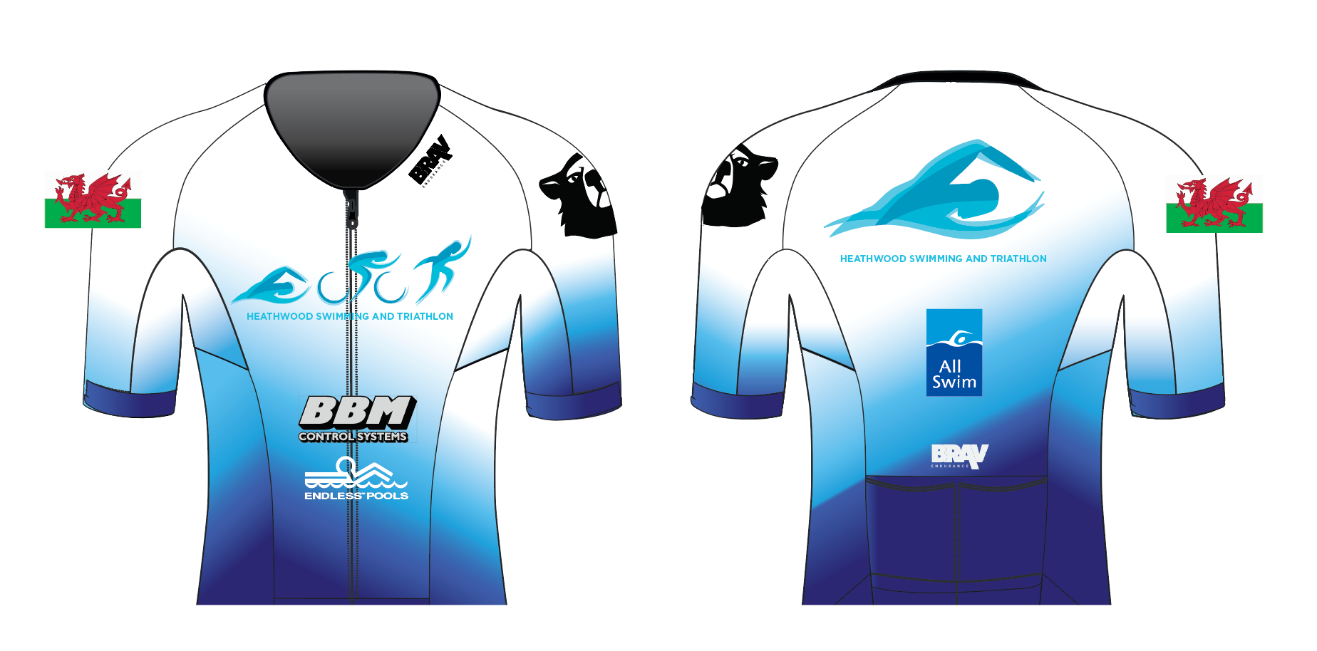 Heathwood Tri Cycle Jersey - Race Fit (Uk stock)
